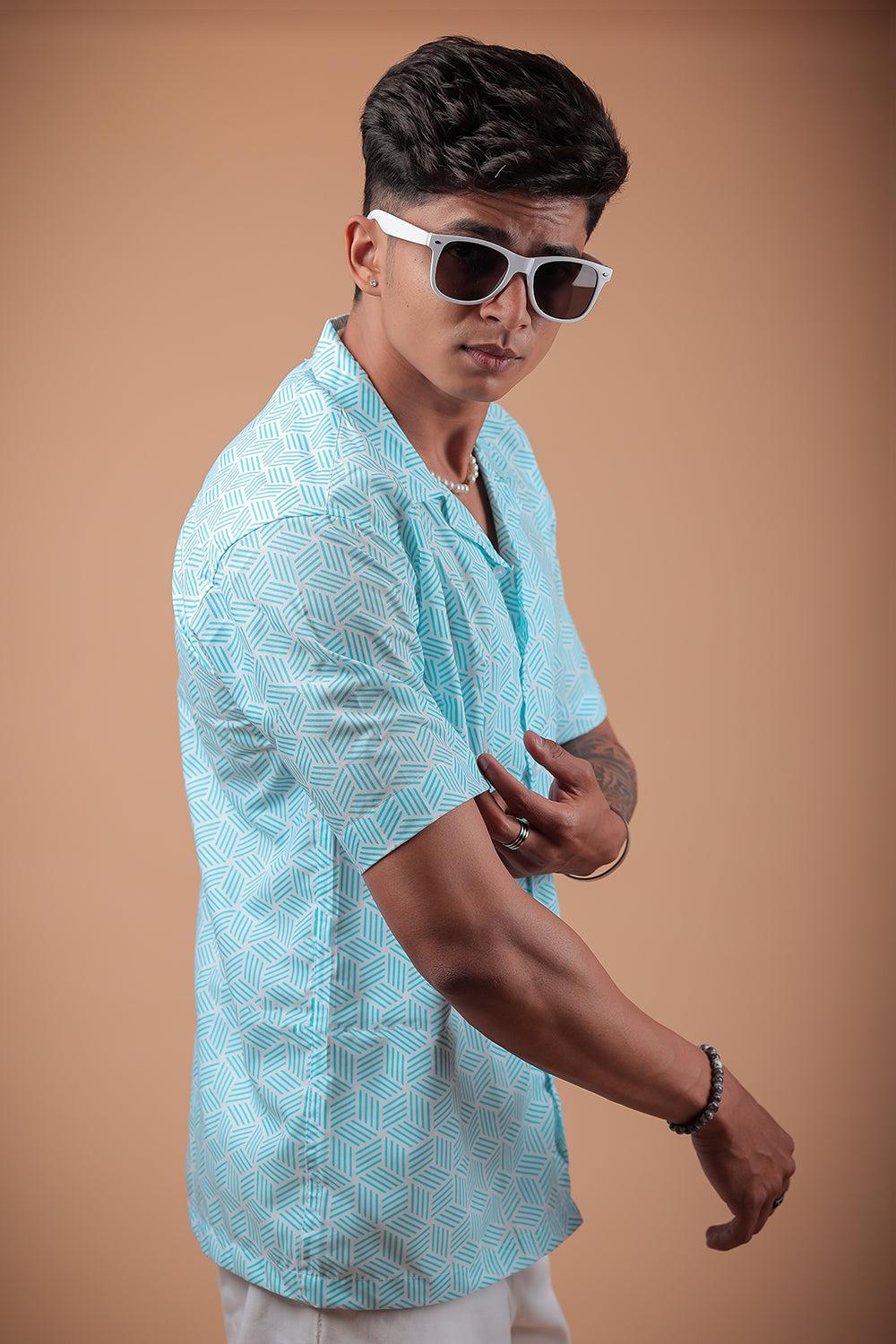 Sky Printed Half Sleeve Shirt