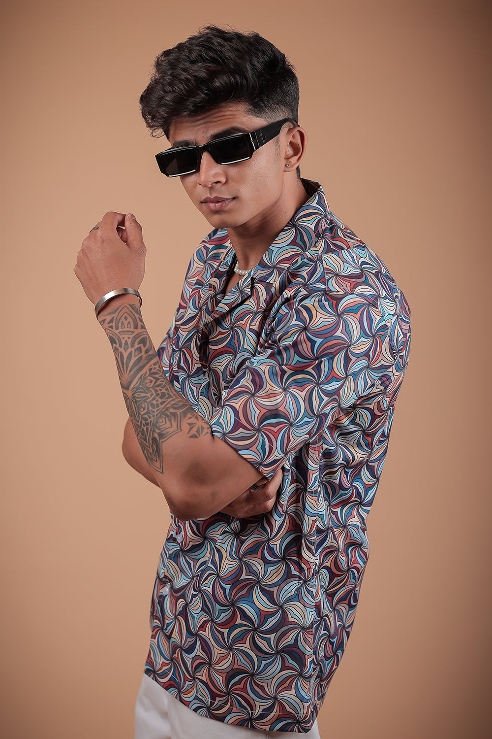 Multicolor Printed Half Sleeve Shirt