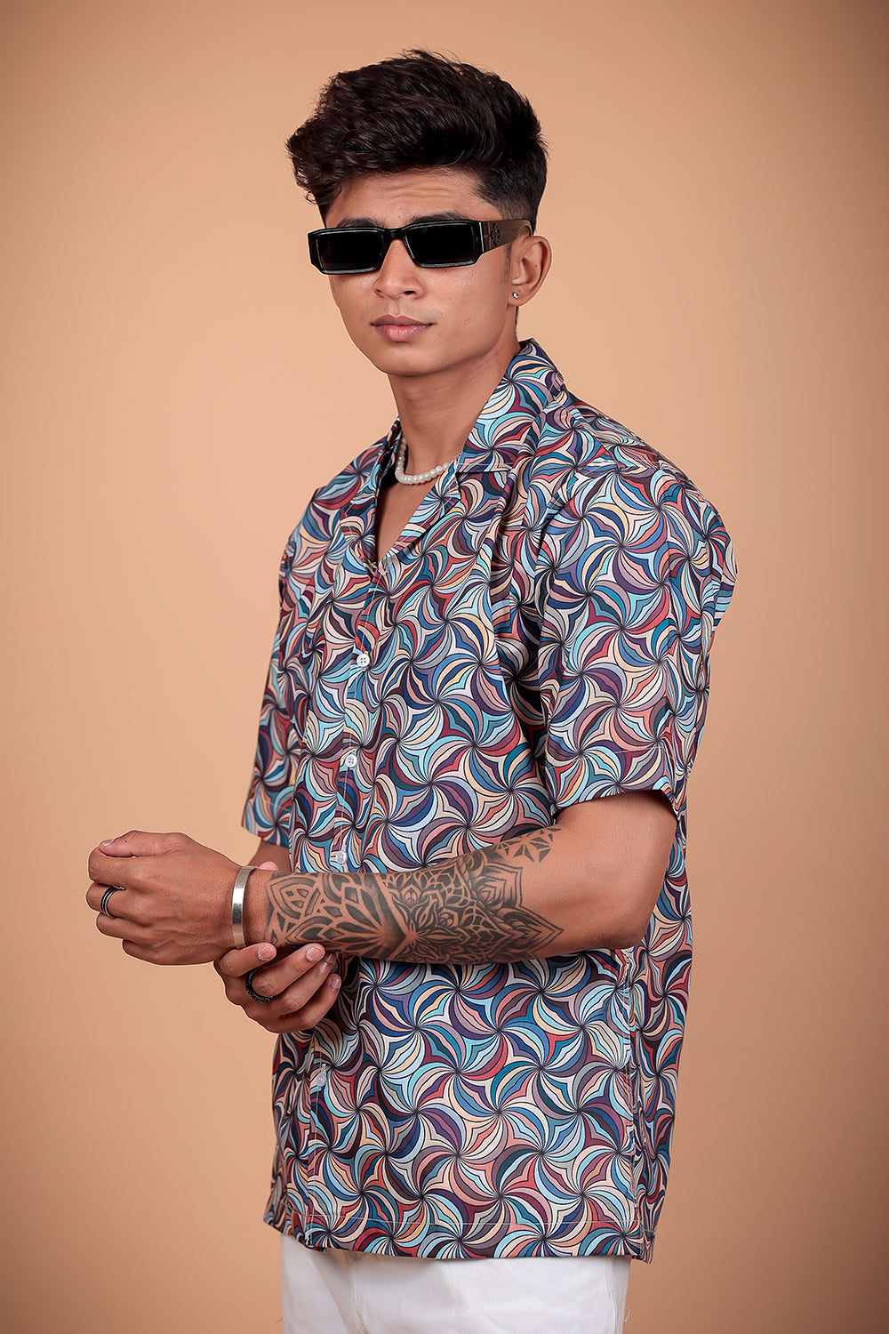 Multicolor Printed Half Sleeve Shirt
