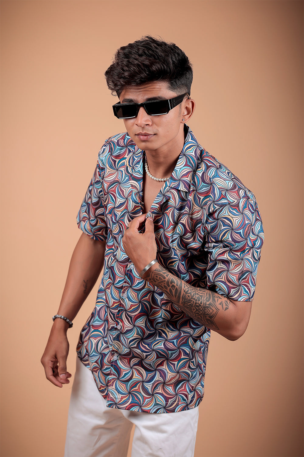 Multicolor Printed Half Sleeve Shirt
