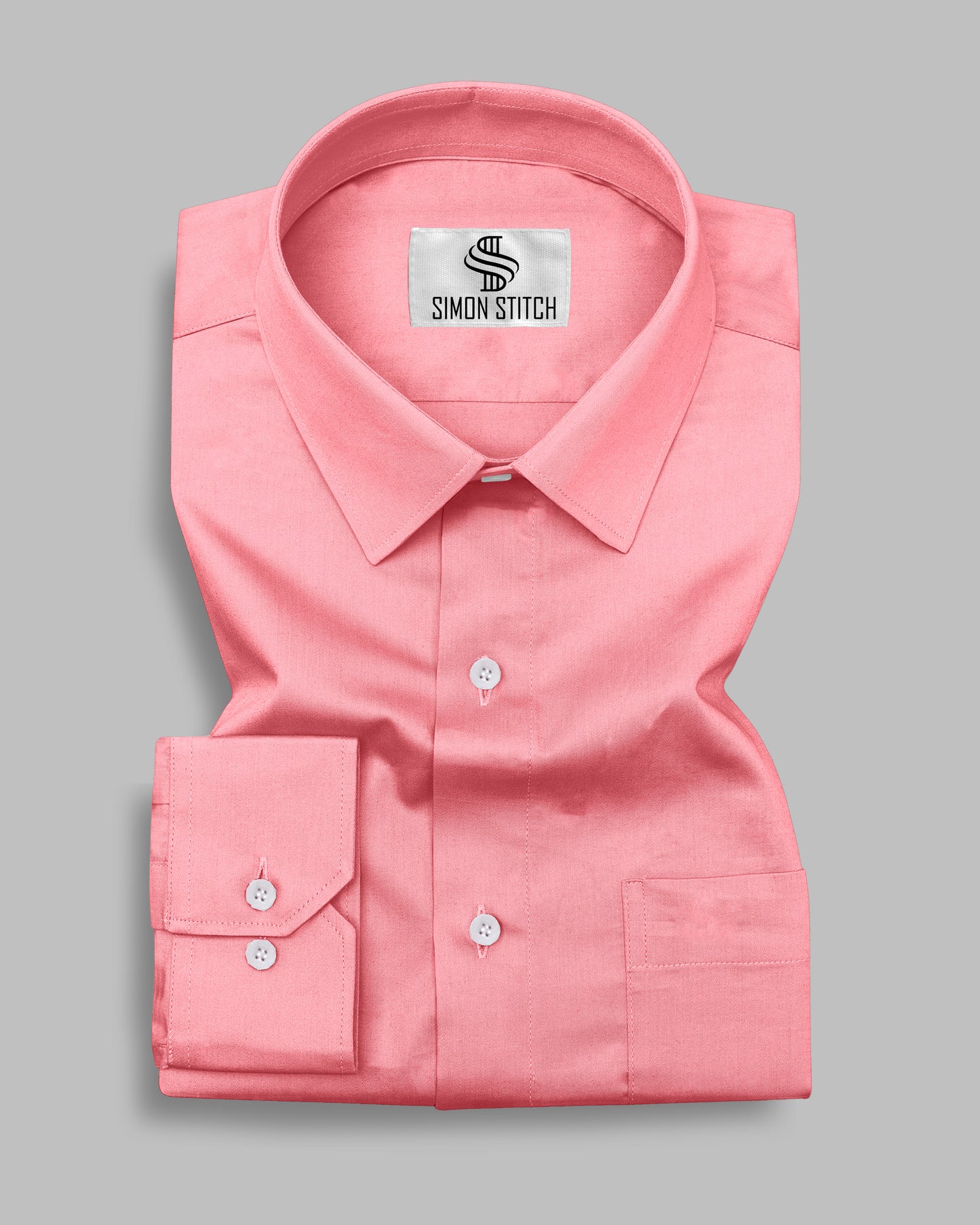 Peach Color Satin Cotton Shirt