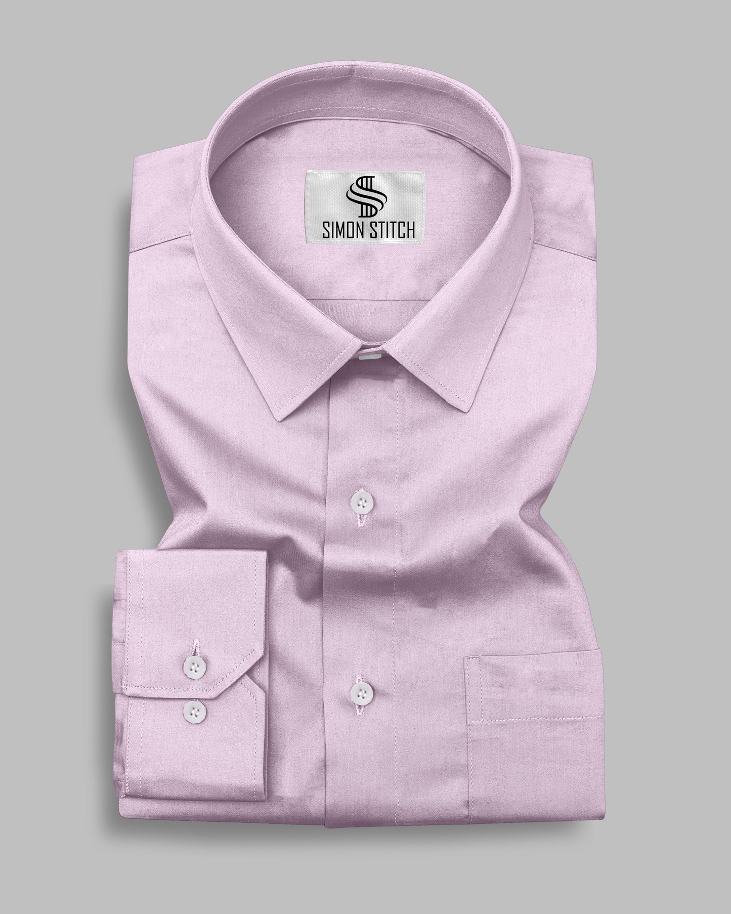 Lilac Purple Color Satin Cotton Shirt