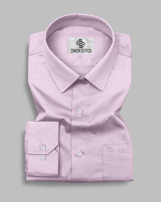 Lilac Purple Color Satin Cotton Shirt