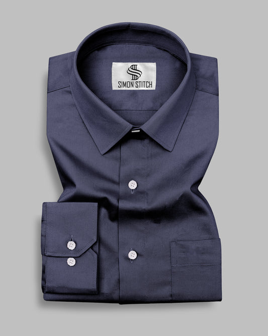 Purple Color Satin Cotton Shirt