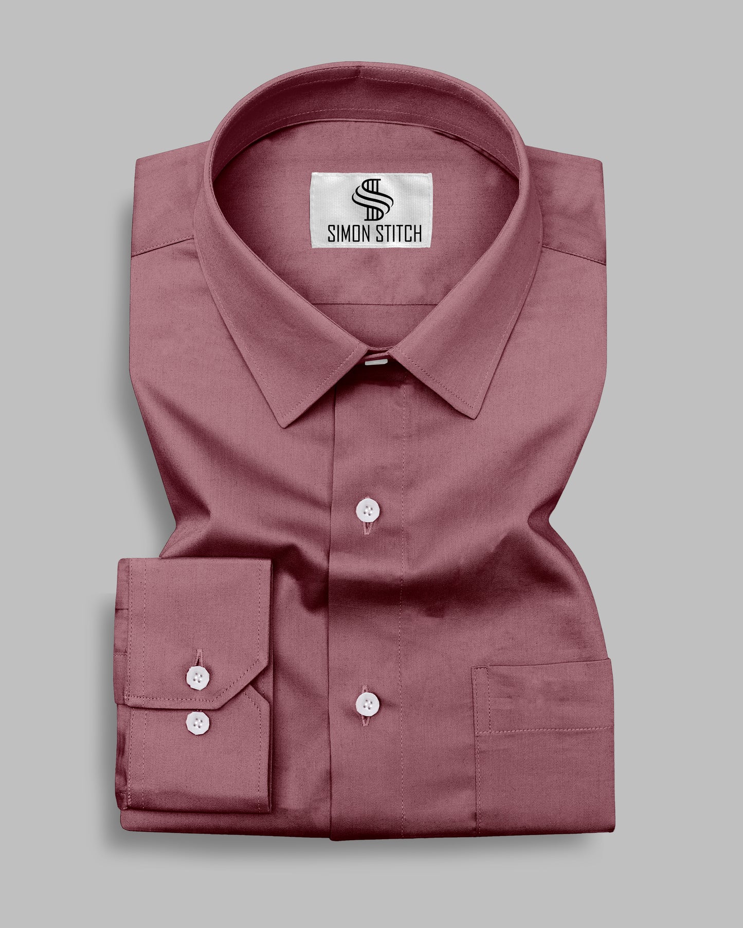 Wine Color Satin Cotton Shirt
