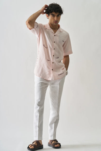 11:11 - HAND EMBROIDERED PURE LINEN SHIRT