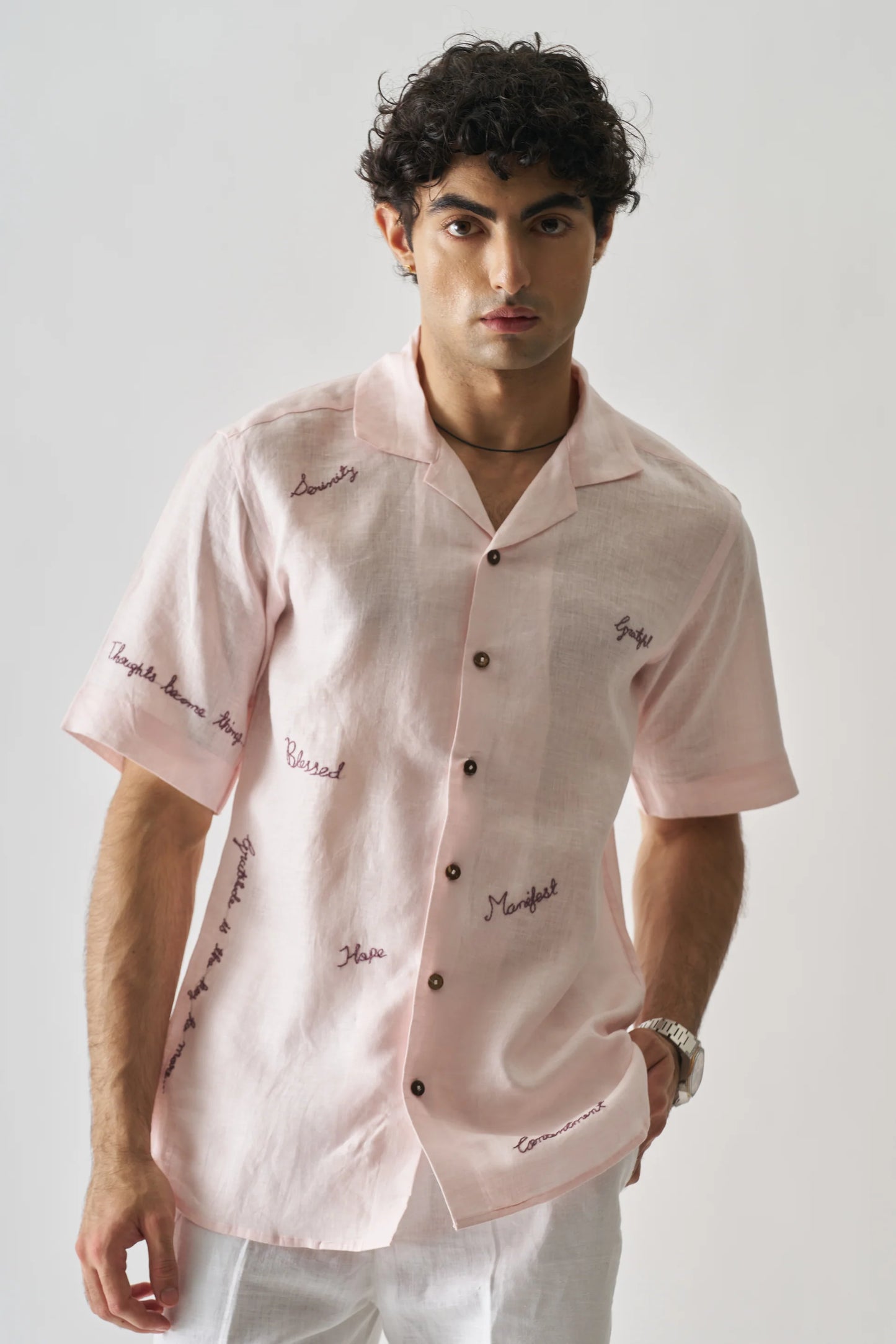 11:11 - HAND EMBROIDERED PURE LINEN SHIRT