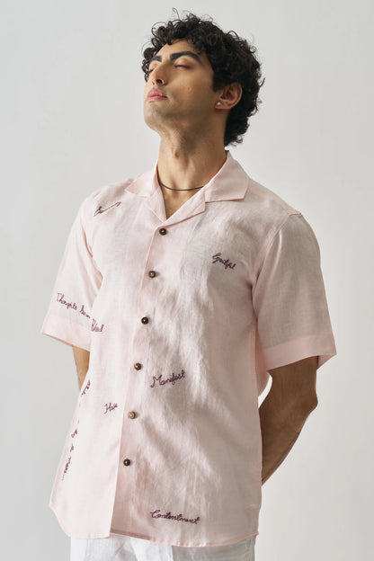 11:11 - HAND EMBROIDERED PURE LINEN SHIRT