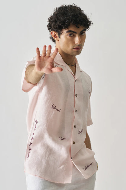 11:11 - HAND EMBROIDERED PURE LINEN SHIRT