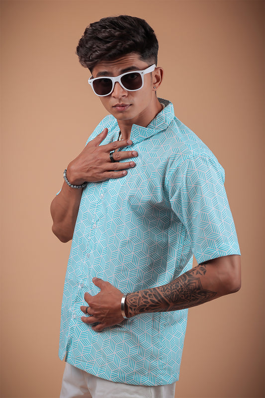 Sky Printed Half Sleeve Shirt
