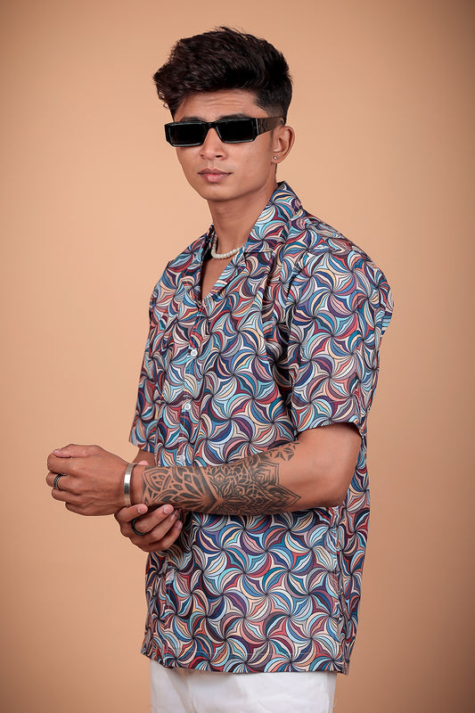 Multicolor Printed Half Sleeve Shirt