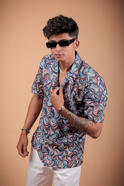 Multicolor Printed Half Sleeve Shirt