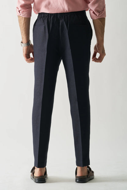 NAVY BLUE - PURE LINEN CASUAL PANT