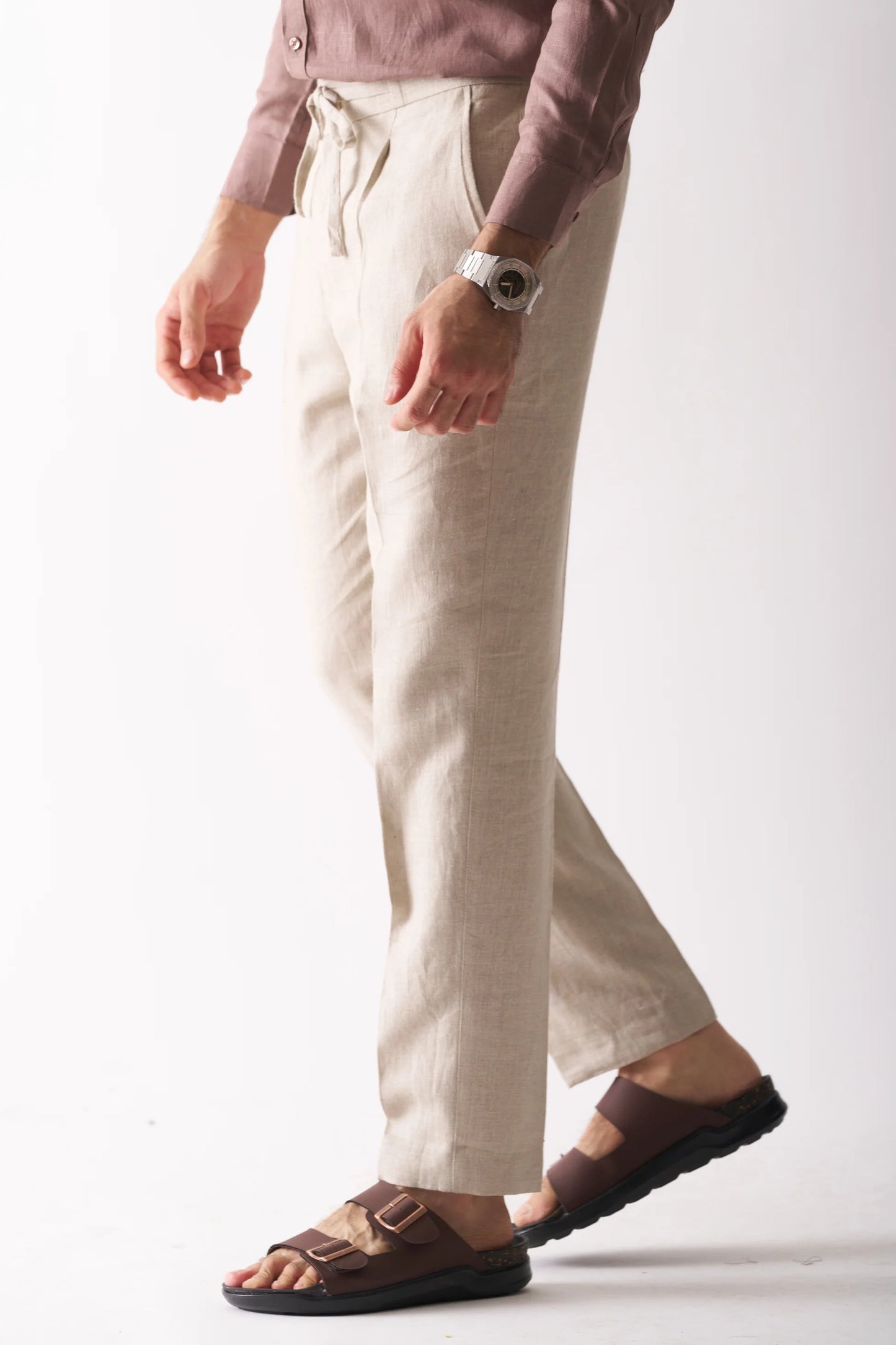 NATURAL UNDYED - PURE LINEN CASUAL PANT