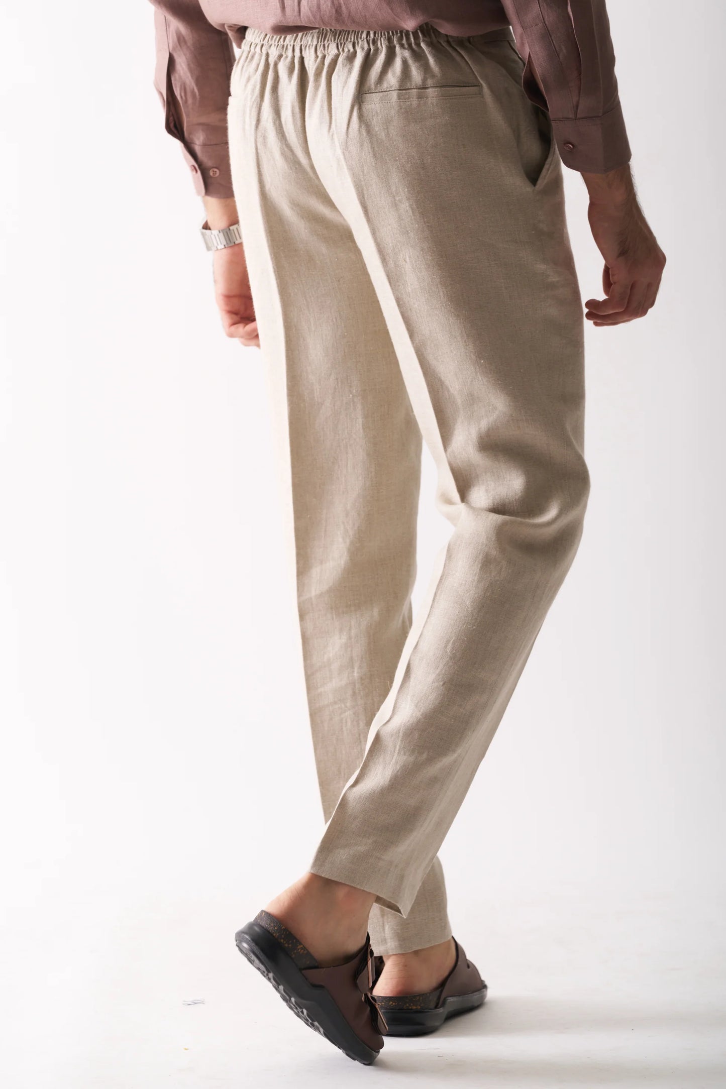 NATURAL UNDYED - PURE LINEN CASUAL PANT