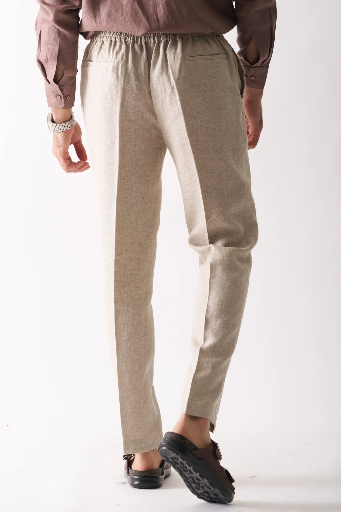 NATURAL UNDYED - PURE LINEN CASUAL PANT